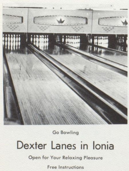 The Bowling Alley (Dexter Lanes) - Old High School Yearbook Ad (newer photo)